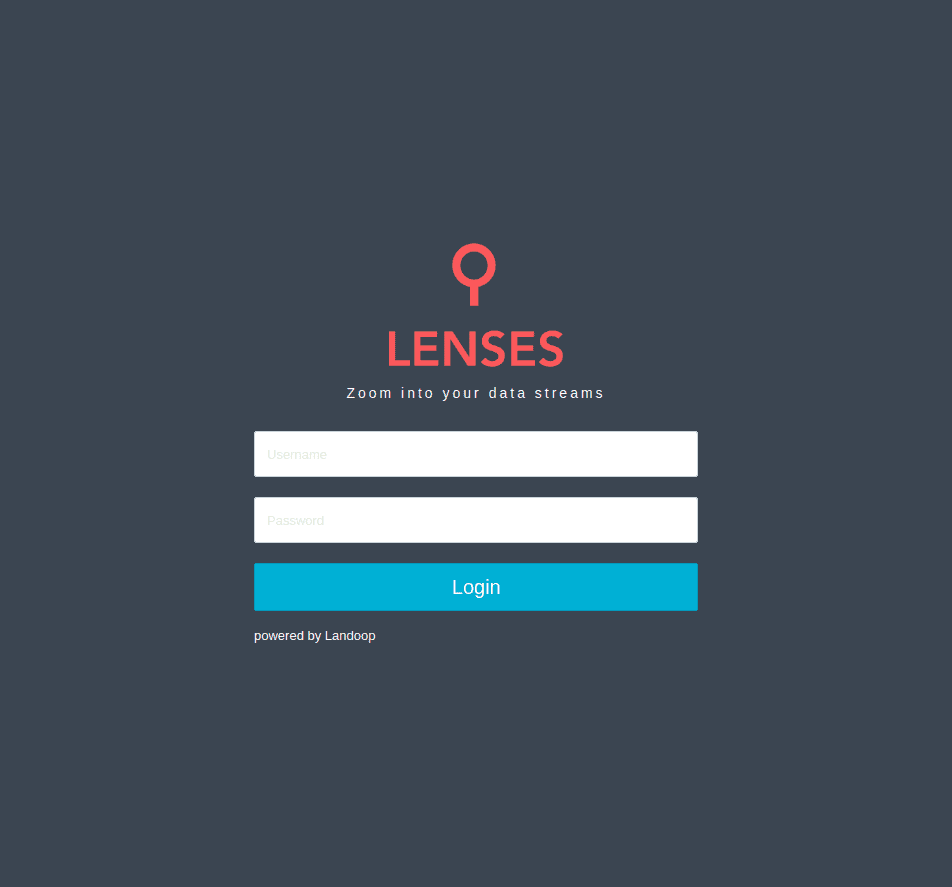 Lenses login page lenses-loging-page